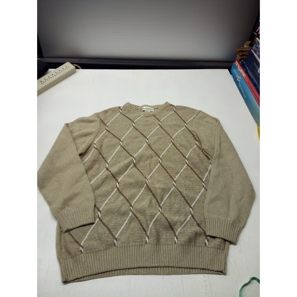 SEVENTH AVENUE MENS SWEATER SIZE XL CREW NECK 100% COTTON Sweaters EUC